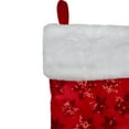 thumbnail image 4 of Northlight 20.5" Red and White Sequin Snowflake Christmas Stocking, 4 of 4