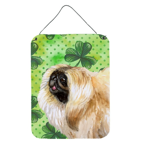 Pekingese St Patricks Wall or Door Hanging Prints Green