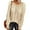 Khaki, variant on 2025 New Fashion Plus Size Womens Casual Long Sleeved Round Neck Solid Color Top T-shirt