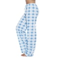 thumbnail image 2 of Just Love Women's Plaid Pajama Pants in 100% Cotton Jersey - Comfortable Sleepwear for Women (Blue - Plaid, Small), 2 of 7