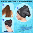 thumbnail image 2 of FYBTO Bonnets de Bain Longs 2 Pack pour Femmes Silicone FYBTO s Garde les Cheveux Secs Imperméable Confortable Flexible Durable Bonnet de Bain Design Résistant aux Déchirures Grande Bonnet de Bain pour Femmes Adultes, 2 of 6