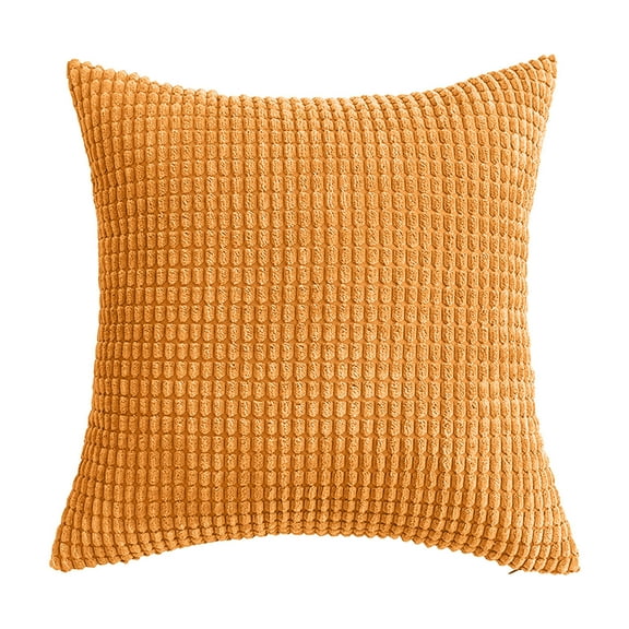 4 Pack 18x18 Inch Corduroy Throw Pillow Covers - Soft Plush Farmhouse Boho Pillow Cases for Couch, Bed & Living Room Decor