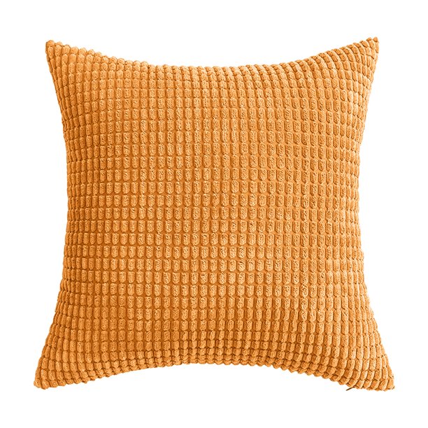 Funda de almohada 45 x 45 cm para sofá cama de salón, decoración del hogar, cuadrada, de pana suave