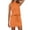 Orange, variant on Women's European And Fashion Casual Stand Up Collar Sports Tennis Sleeveless Top Elastic Short Skirt Set
