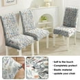 thumbnail image 5 of Bright Tropical Flower and Leaves Wildflower Botanical Dining Chair Covers Set of 4 Washable Polyester Stretch Slipcovers Removable Protector for Country Kitchen, 5 of 7