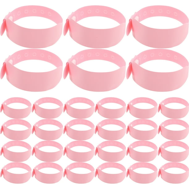 100 pulseras desechables de PVC para identificación hospitalaria de recién nacidos, impermeables y grabables para eventos