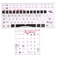 thumbnail image 2 of Autocollants de Clavier, Remplacement Givré Processus PC Stickers Clavier Clair Beau Modèle pour Claviers Mécaniques, 2 of 8