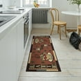 thumbnail image 2 of Ottomanson Non-Slip Rubberback Coffee Cups 2x5 Kitchen Runner Rug, 20" x 59", Dark Orange, 2 of 8
