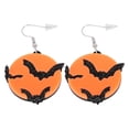 thumbnail image 1 of 2pcs Halloween Pendientes de Halloween Pendientes de murciélago Fiesta del Festival de Partes, 1 of 7