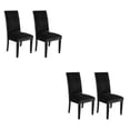 thumbnail image 4 of Youkk 2pcs/set Dirt-proof Velvet Chair Covers - Exquisite Craft Elastic Belt Machine Washable Dining Room Black 2 pcs 2Set, 4 of 6
