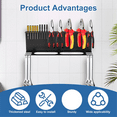 thumbnail image 2 of Screwdriver Organizer, Wall Mount Plier Organizer, 17 Inch Hammer Holder, 4 in 1 Hand Tool Storage Rack, Organizer, 2 of 7