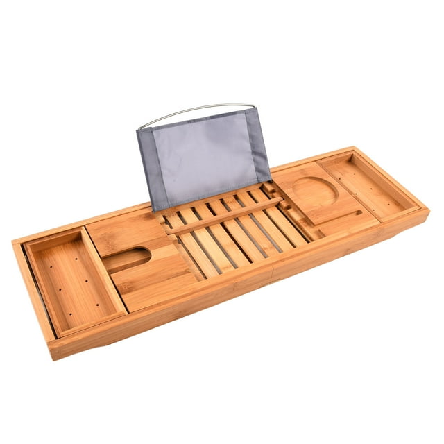 Bathtub Wine Rack,Bamboo Bathtub Tray Simple Bamboo Pallet Rack Bathtub Storage Rack Future-Proof Design