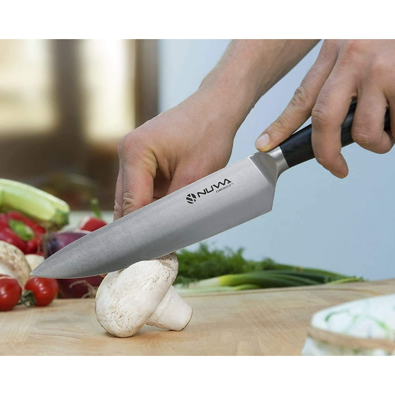 Super Sharp Professional 8 inch Kitchen Chef Knife High German Carbon Stainless Steel Blade with Hand Deodorizer, Silver