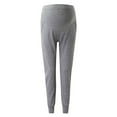 thumbnail image 4 of QENGING Womens Pants Maternity Print Solid Color Casual Stretchy Comfortable Lounge Sweatpants Gray 2XL on Clearance, 4 of 9