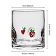 thumbnail image 4 of 14 Ounce Strawberries Pattern Juice Glasses - Reusable Double Old Fashioned Cups for Cocktails, Party & Home Bar, 4 of 8