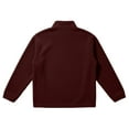 thumbnail image 5 of ASDFVBKG Quarter Zip Pullover Men Polar Fleece Stand Collar Lightweight Long Sleeve Pullover Outerwear Loose Fit Fall Winter Solid Outfits Deep Red S, 5 of 6
