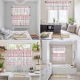 thumbnail image 6 of Red Plaid Farmhouse Kitchen Curtains Sets for Windows 24 Inch Length, Watercolor Cute Country Pigs Checkered Rod Pocket Window Treatments Tier Curtains and Valances Set for Bedroom/Bathroom, 6 of 8