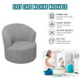 thumbnail image 4 of EASTIN Housse de Chaise Pivotante Ronde Club Moderne Accent Housse de Fauteuil Club Ronde Extensible Douce pour Salon, 4 of 7