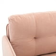 thumbnail image 4 of Accent Lounge Chair Upholstered Single Sofa Chair with Metal Legs Comfy Arm Chair Pink, 4 of 8