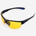 thumbnail image 2 of Night Vision Glasses Anti Glare Night Driving Glasses Yellow Tinted Sunglasses for Men and Women with HD Yellow Glasses for Night Driving Sun Glasses Wrap Around Sport Rome in Blue, 2 of 10