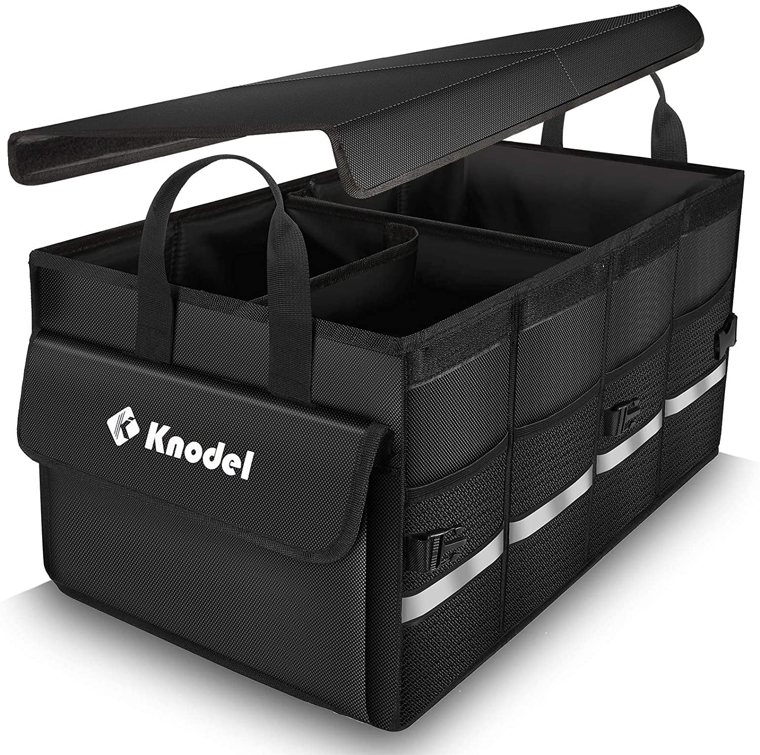 Knodel Car Trunk Organizer with Foldable Lid, Collapsible Car Trunk