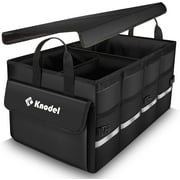 K Knodel Car Trunk Organizer, Foldable Lid, Collapsible Cargo with Cover Medium