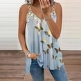 thumbnail image 1 of SMihono Hauts pour Femmes Débardeur Mode Confortable Décontracté Col en V Manches Courtes Imprimé Blouse Débardeur pour Femmes Hauts d'Été pour Femmes, 1 of 5