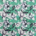 thumbnail image 1 of oneOone Viscose Jersey Sea Green Fabric Florals Sewing Fabric By The Yard Printed Diy Clothing Sewing Supplies 60 Inch Wide, 1 of 1