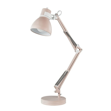 Globe Electric Architect 28  Matte Rose Swing Arm Desk Lamp