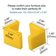 thumbnail image 2 of 10pcs Yellow Soft PVC Angle Iron Foot Pad L Shaped Edge Leg Cover 63 x 63mm, 2 of 7