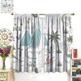 thumbnail image 3 of Kids Cartoon Dinosaur Curtain Green Blue White Cute Animal Curtain with Rod Pocket for Bedroom Nursery Home Decor Drapes Window Treatments 2 Panels Set 84x84in, 3 of 6