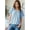 Light Blue, variant on Womens Short Sleeve Blouses White XXL