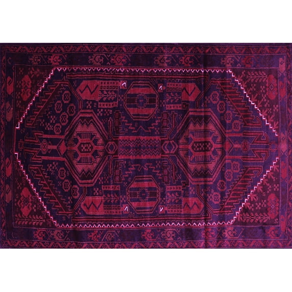 Ahgly Company Indoor Rectangle Persian Pink Traditional Area Rugs, 5' x 8'