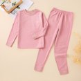 thumbnail image 4 of Ruyang Toddler 2 Piece Outfit Oversized Long Sleeve Crew Neck Top Jogger Pants Kids Striped Sets Fall Winter Home Loungewear, 4 of 5