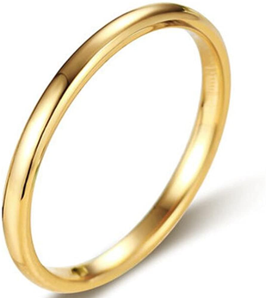 2MM Tungsten Carbide Stackable Ring Plain Wedding Band