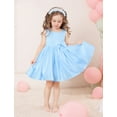 thumbnail image 5 of IDOPIP Flower Girls Bowknot Tutu Dress for Kids Baby Wedding Birthday Party Baptism Formal Dresses, 5 of 7