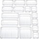 thumbnail image 1 of Organizador de cajones de plástico transparente, fácil de limpiar, diseño transparente para varios tamaños, diseño antideslizante, bandejas apilables, ahorro de espacio, buenos materiales,, 1 of 5