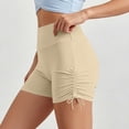 thumbnail image 3 of ShomPort Women's Yoga Shorts Stretch Sport Short Comfy High Waist Ruched Side Wicking Active Shorts Workout Running, 3 of 6