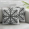 thumbnail image 3 of Qinduosi Christmas Pillow Covers Christmas Decor Linen Pillowcase Winter Snowflake Decorations Christmas Throw Pillows Christmas Holiday Decor Outdoor Cushion Covers for Couch Home Decor White, 3 of 5