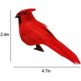 thumbnail image 2 of 12 PCS Artificial Red Cardinal Birds with Clip-5.0 Inch Christmas Cardinal Birds Clip for Christmas Tree Ornament Decorations, Arts and Crafts(Black Cockroach), 2 of 5