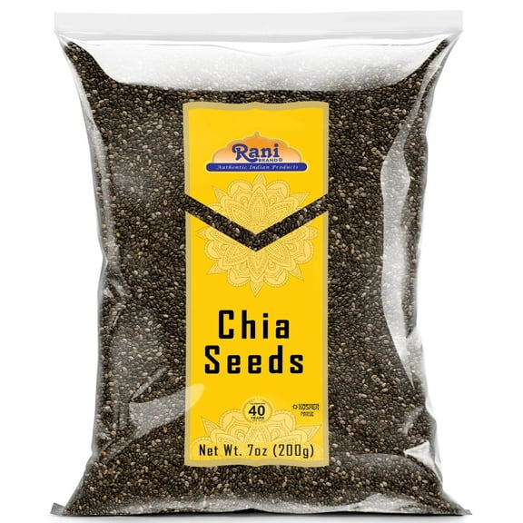 Rani Chia Seeds 7oz (200g) ~ All Natural | Vegan | Gluten Friendly | NON-GMO | Kosher | Indian Origin