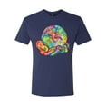thumbnail image 2 of Wild Bobby Rainbow Painted I've Got The Whole World Dean Russo Design Inspirational/Christian Men Premium Tri Blend Tee, Vintage Navy, Medium, 2 of 6