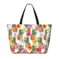 thumbnail image 2 of Gaeub Hawaiian Pineappl Beach Travel Bag, Multi-Pocket Beach Bag, Summer Vacation Bag, Beach Essentials Tote, 2 of 7