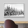 thumbnail image 3 of wall26 Framed Canvas Print Wall Art Snow Covered Trees in The Winter Forest Floral Nature Photography Realism Expressive Dark Black and White for Living Room, Bedroom, Office - 16"x24" Whit, 3 of 5