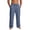 Z117 Navy, variant on Mifsaly Cotton Linen Pants for Men Wide Leg Summer Casual Trousers Elastic Waist Drawstring Lightweight Breathable Beach Pant with 4 Pockets M