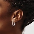 thumbnail image 3 of Boucles d'Oreilles Créoles Rondes en Or Blanc 10k 2mm, 3 of 8