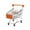 Orange, variant on Kids Pretend Play Shopping Cart - Mini Supermarket Toy Shopping Cart with Rolling Wheels, Role Play Grocery Cart for Toddlers, Durable Plastic Toy for Indoor Outdoor Play