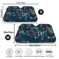 thumbnail image 3 of Kdxio Navy Blue Geometric Print Windshield Sun Shade,UV Rays and Sun Heat Protection,Sunshade for Car Windshield,Car Shade Front Windshield - Small, 3 of 6