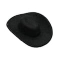 thumbnail image 2 of Sombrero de vaquero en miniatura a escala 1/6, sombrero occidental, decoración, accesorios coleccionables, figura de acción, accesorio decorativo para Negro, 2 of 8