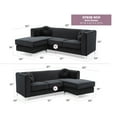 thumbnail image 2 of Glory Furniture Delray Velvet Sofa Chaise in Black, 2 of 7
